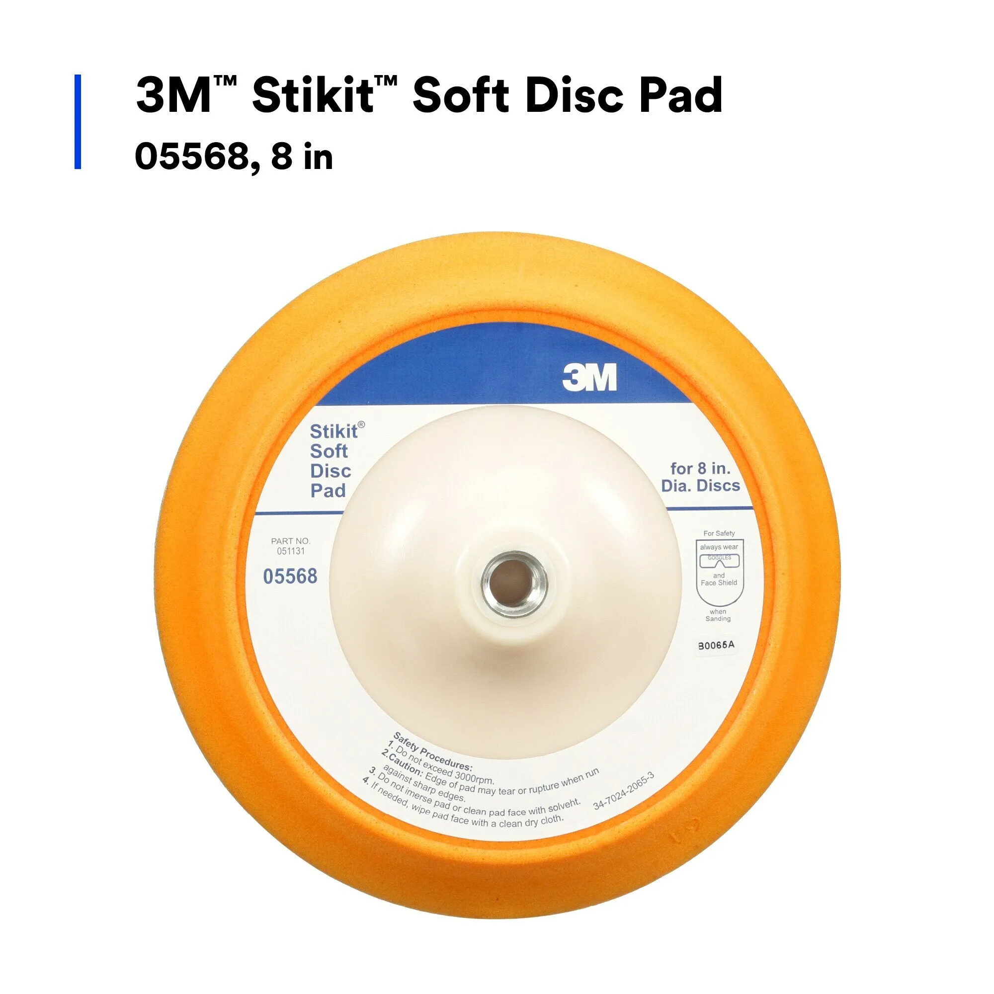 3M Stikit Soft Disc Pad, 05568, 8 in