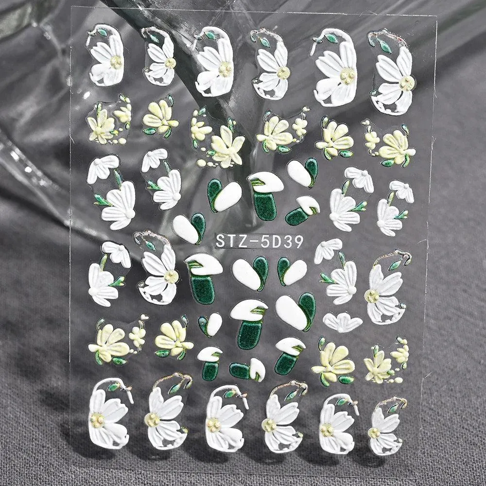 5D Christmas Nail Art Stickers - Festive Winter Designs for Creative Holiday Manicures