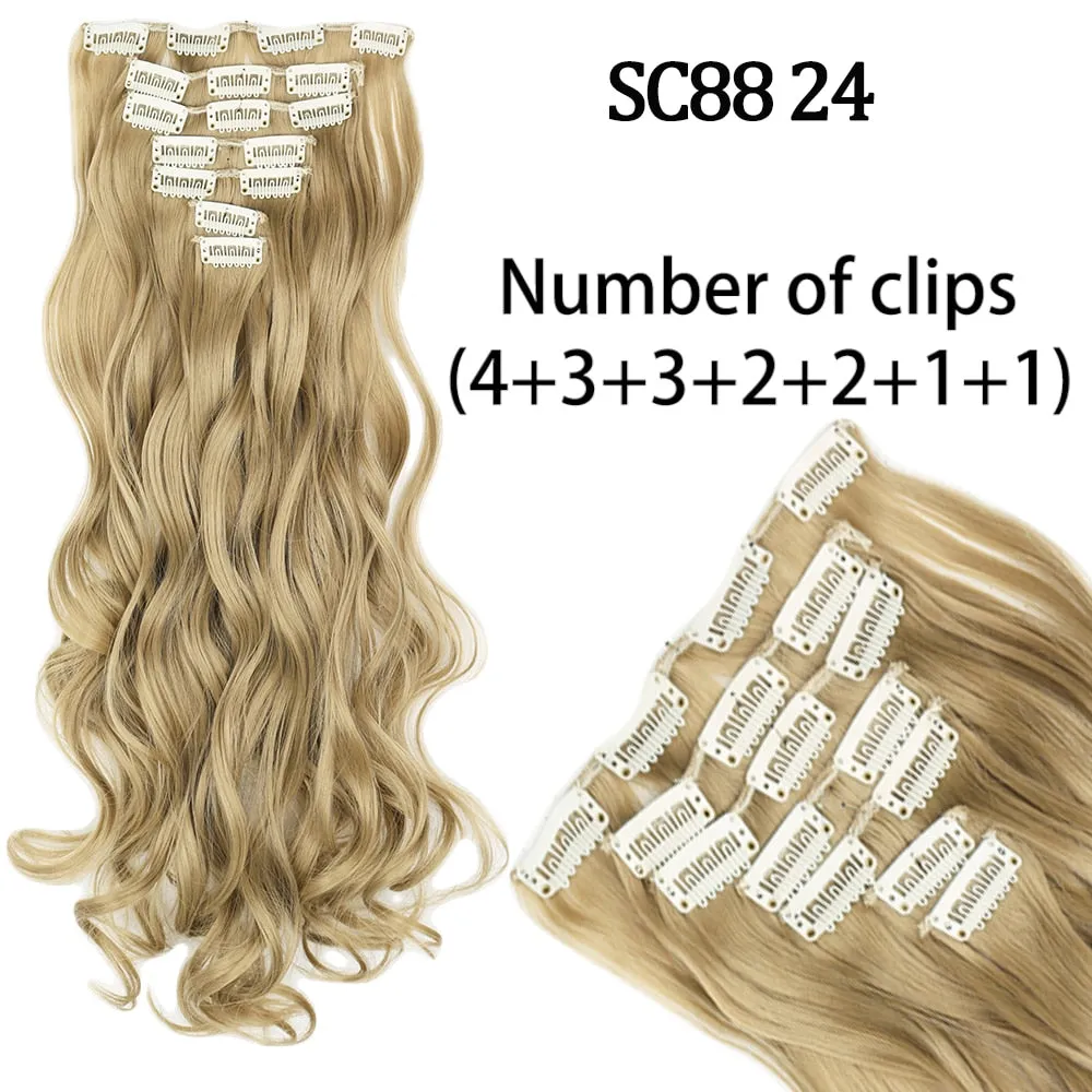 7 Piece Synthetic Clip-In Hair Extension Set