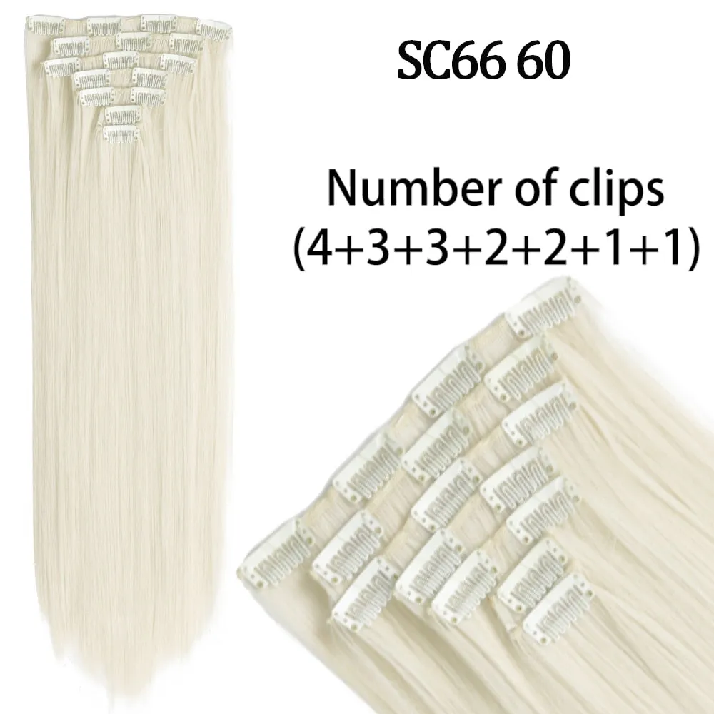 7 Piece Synthetic Clip-In Hair Extension Set