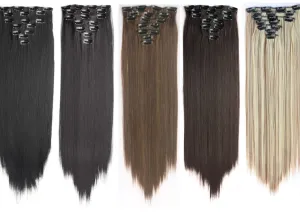 7 Piece Synthetic Clip-In Hair Extension Set