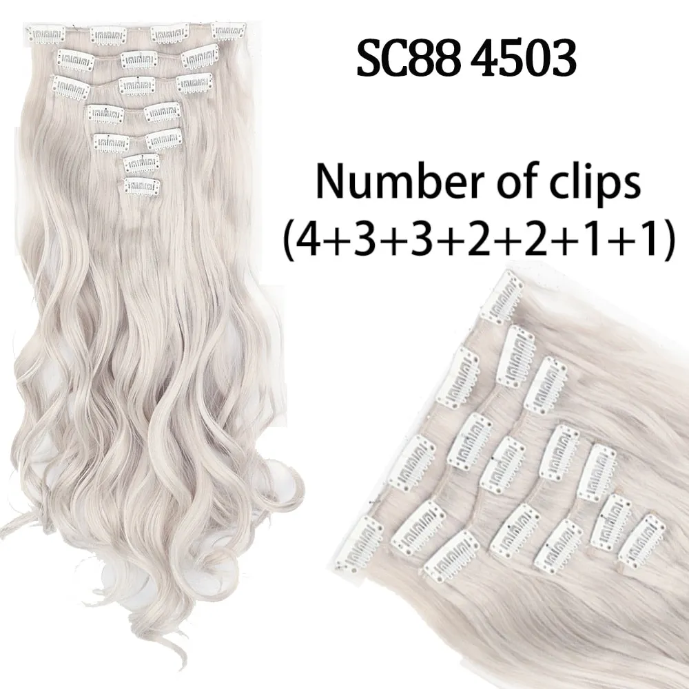 7 Piece Synthetic Clip-In Hair Extension Set