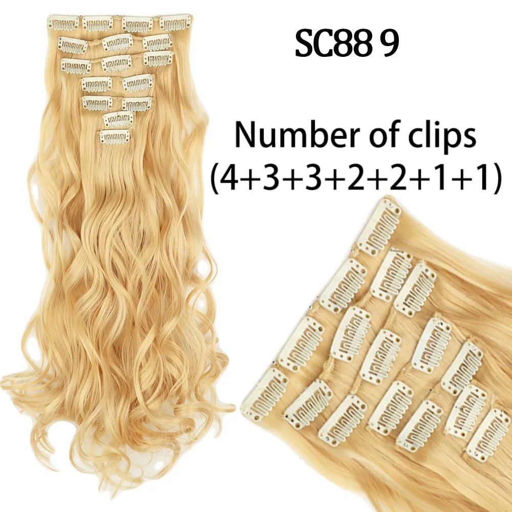 7 Piece Synthetic Clip-In Hair Extension Set