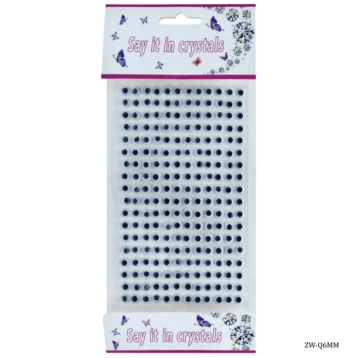 Aadya Crafts Sticker Googly Eye 6MM White