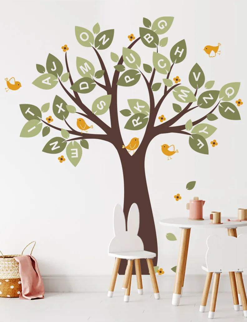 Alphabet tree Wall Decal