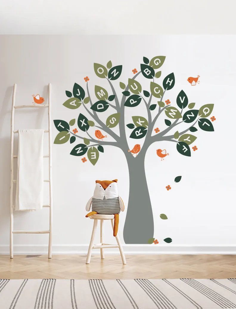 Alphabet tree Wall Decal