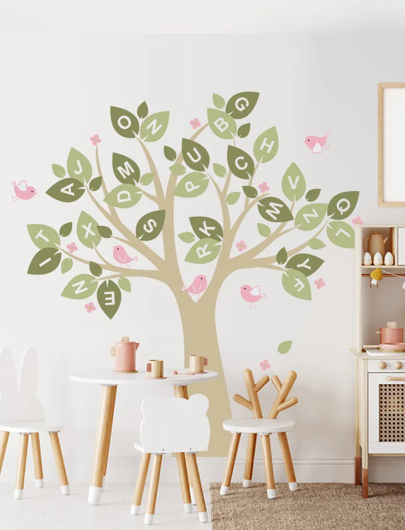 Alphabet tree Wall Decal