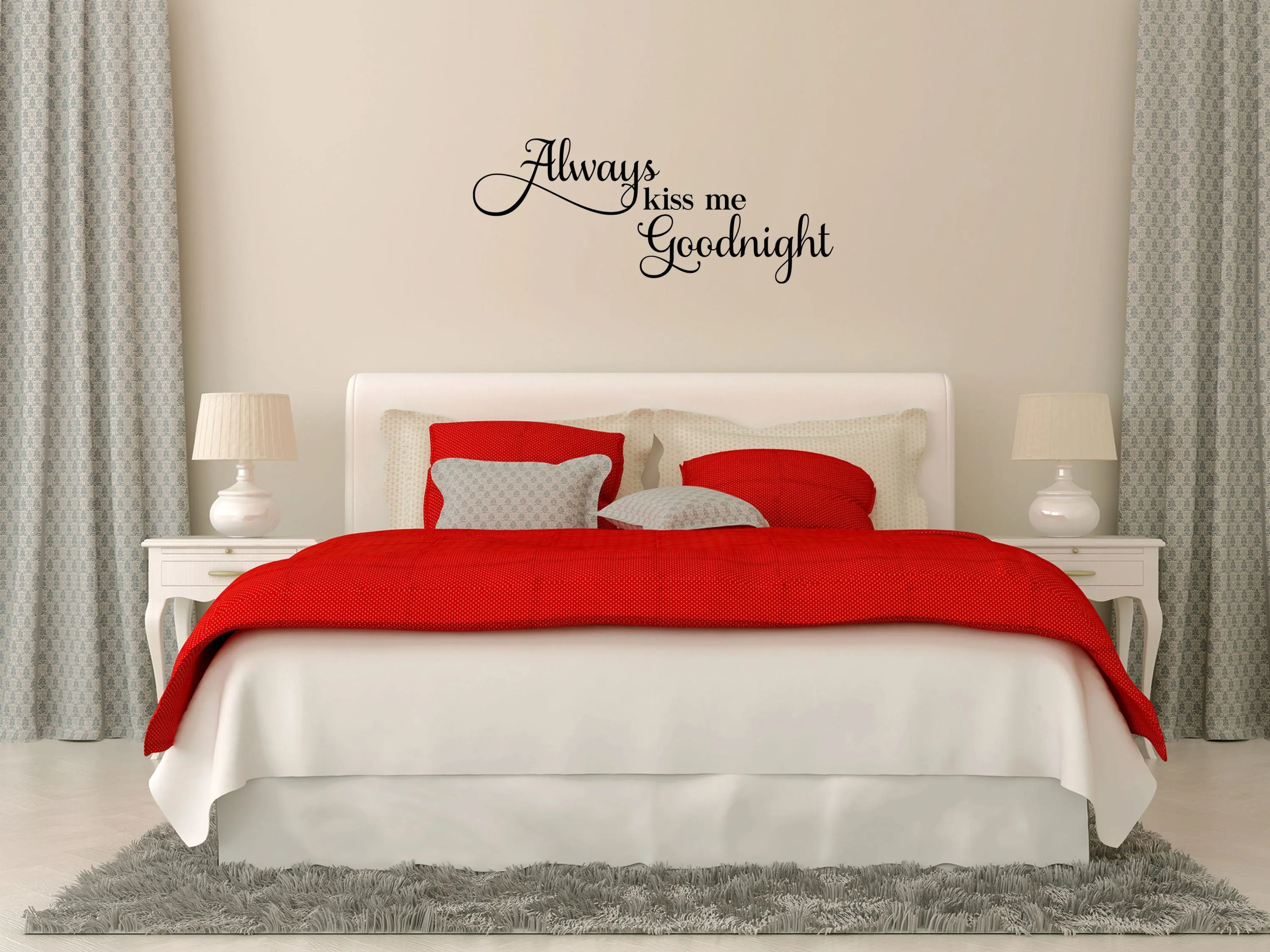 Always Kiss Me Goodnight Vinyl Wall Decal