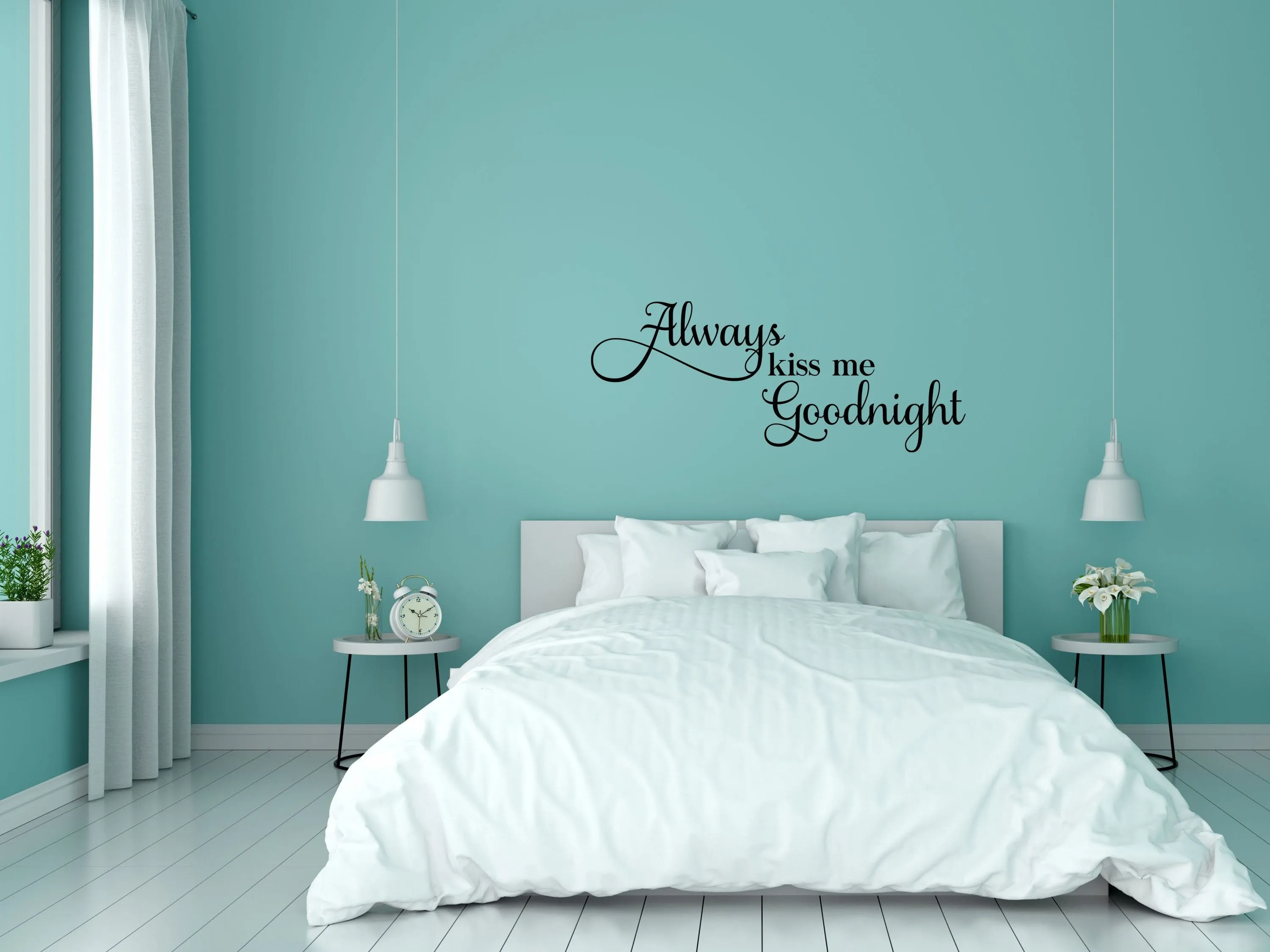 Always Kiss Me Goodnight Vinyl Wall Decal