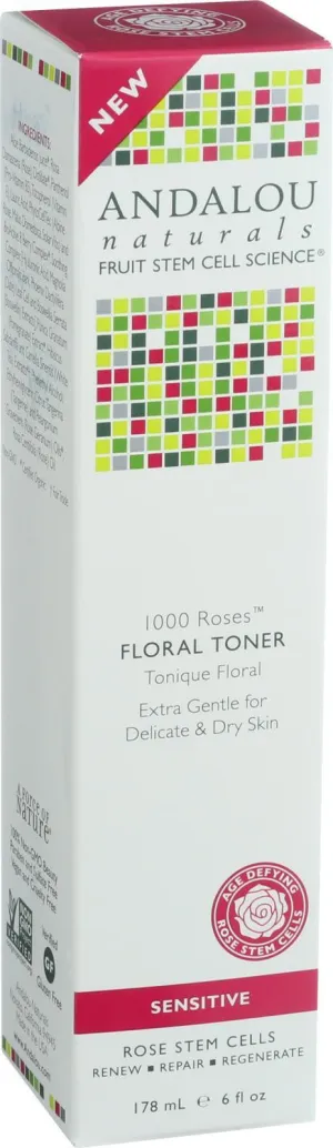 Andalou Naturals Floral Toner - 1000 Roses - 6 Oz