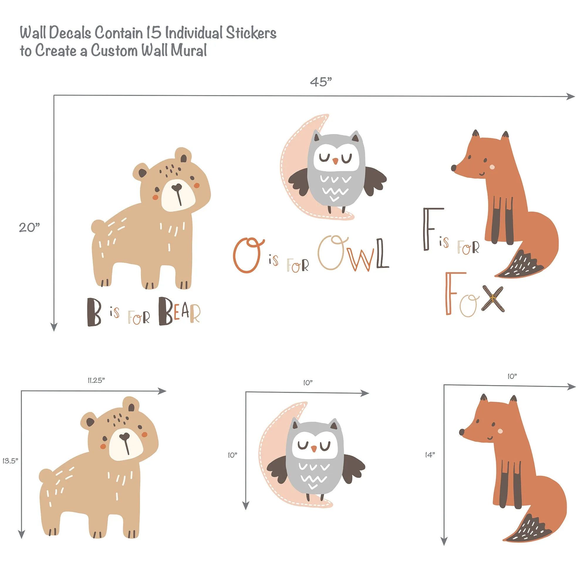 Animal Alphabet Wall Decals