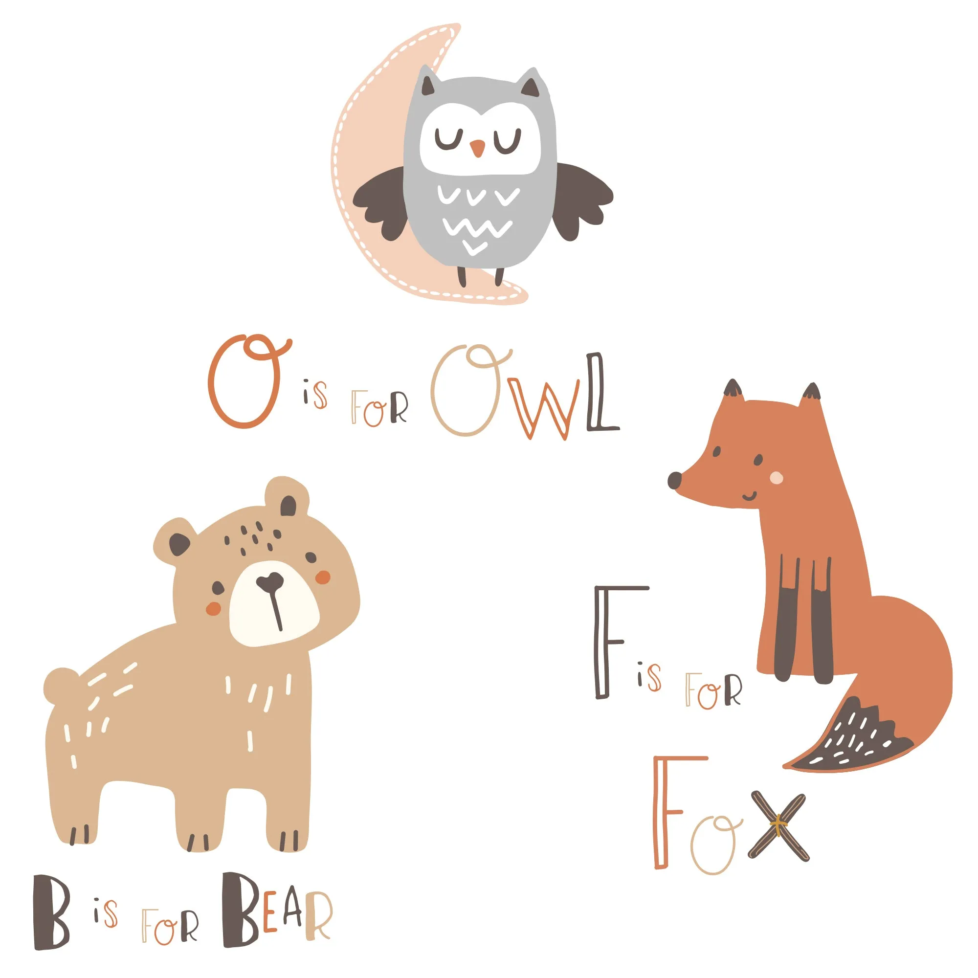 Animal Alphabet Wall Decals