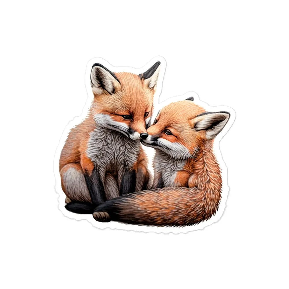 Baby Fox Bubble-Free Stickers