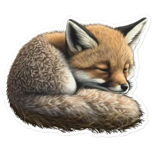 Baby Fox III Bubble-Free Stickers