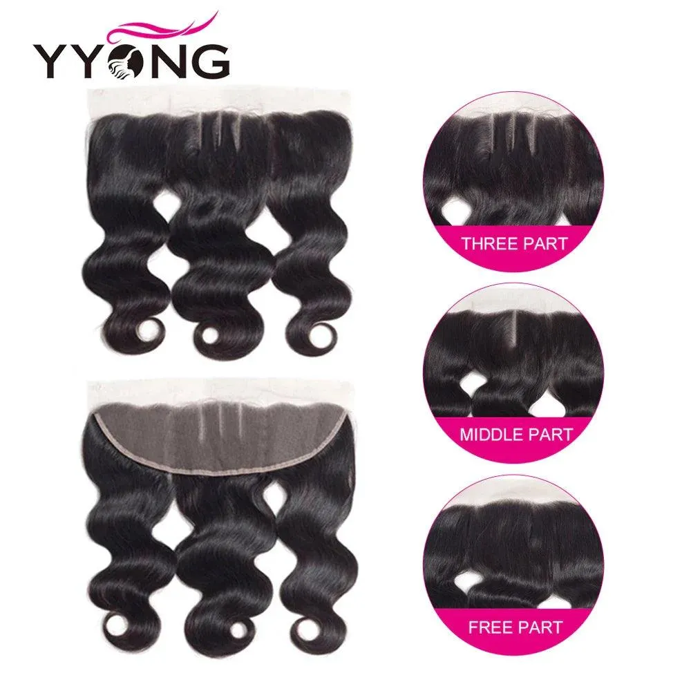 Brazilian Body Wave Human Hair Bundle with Customizable Lace Frontal - Quick Shipping & Dyeable Options