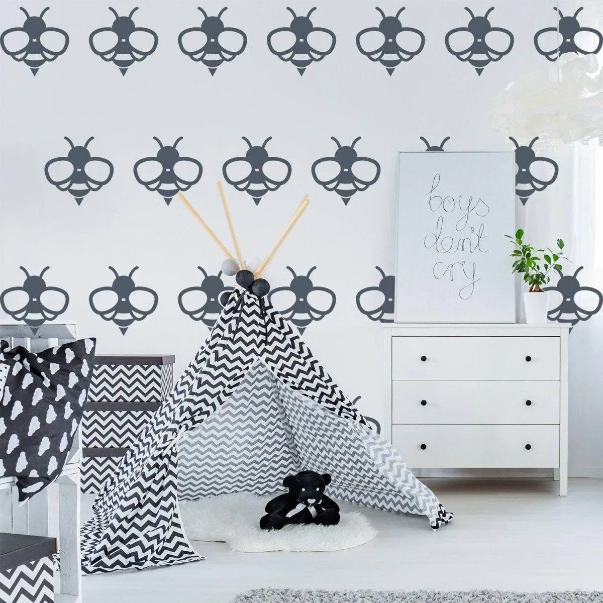 Bumblebee Wall Decals - Enchanting Vinyl Stickers for Interior Decoration