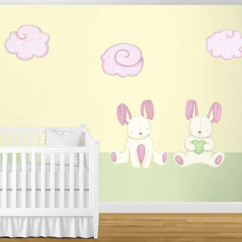 Bunny Rabbits and Cloud Wall Stickers