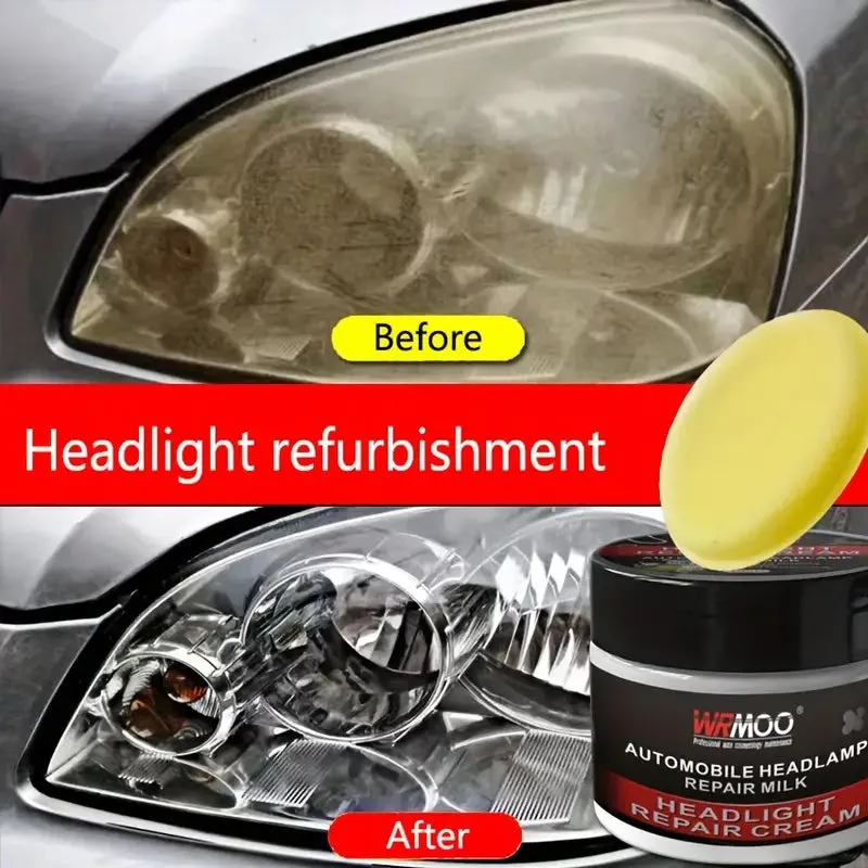 Car Headlight Restoration Kit - Crystal Plated Polish & Scratch Remover