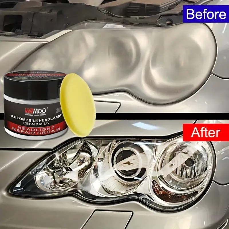 Car Headlight Restoration Kit - Crystal Plated Polish & Scratch Remover