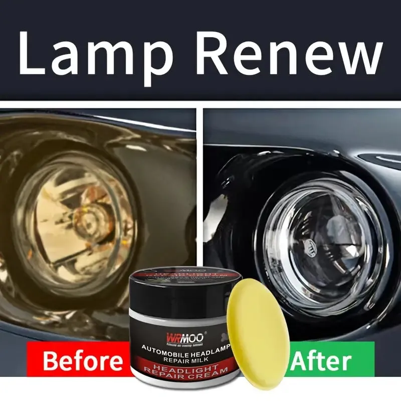 Car Headlight Restoration Kit - Crystal Plated Polish & Scratch Remover