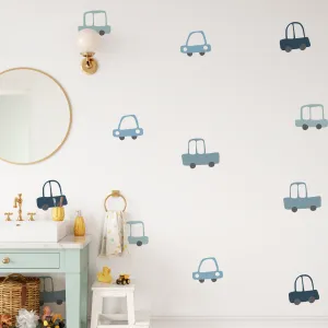 Car Wall Decal Set - Blue