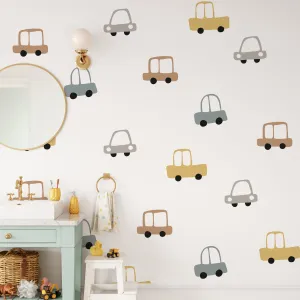 Car Wall Decal Set - Colorful