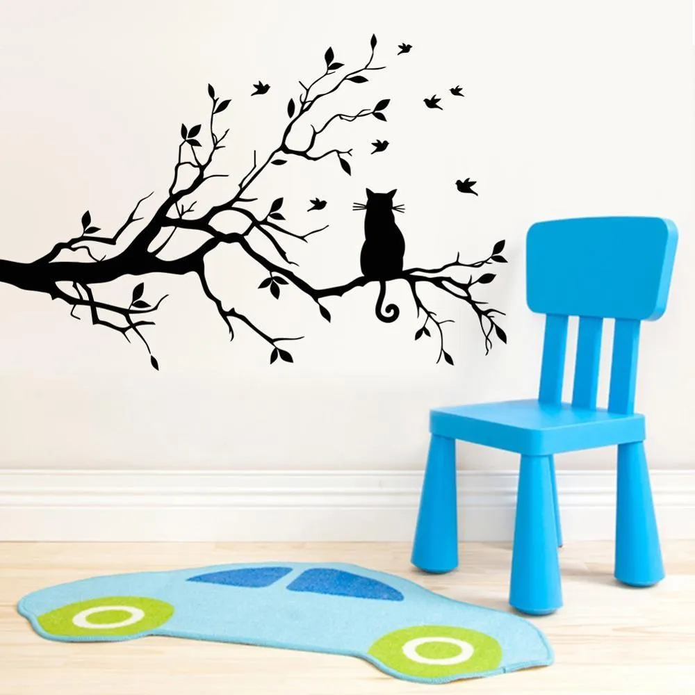 Cat-On-A-Tree Decal