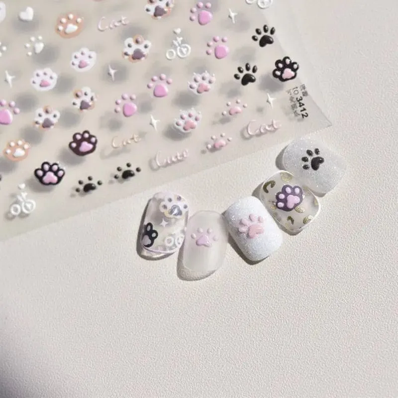 Cat Paw Nail Stickers SK396