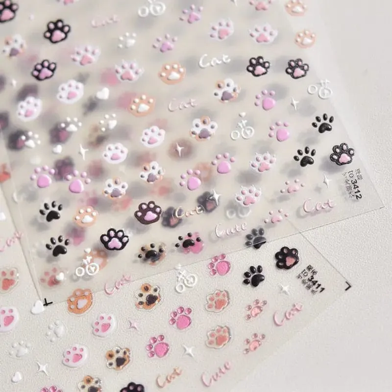 Cat Paw Nail Stickers SK396