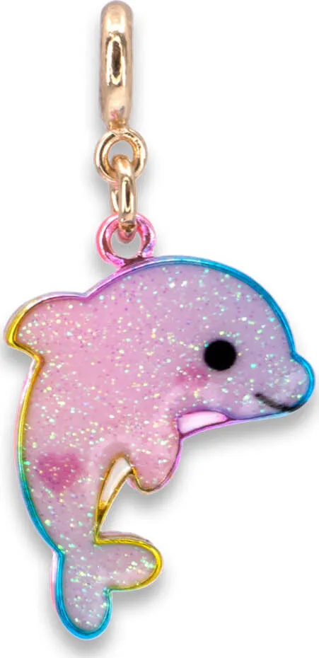 Charm It! Gold Glitter Tye Dye Dolphin