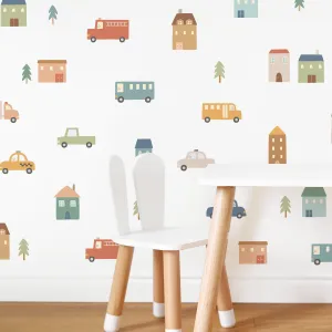 City Streets Fabric Wall Decal Set - Sunburst