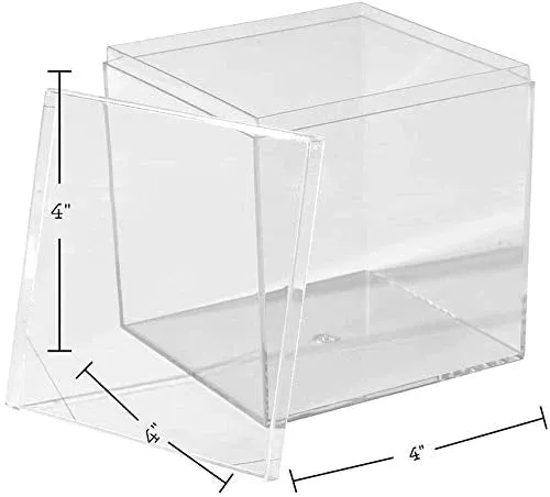 Clear Lucite Box 4x4" 2pc