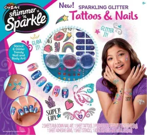 Cra-Z-Art Shimmer 'N Sparkle Sparkling Glitter Tattoos & Nails