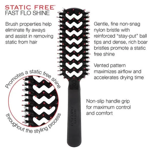 Cricket Static Free Fast Flo Shine Vent Brush