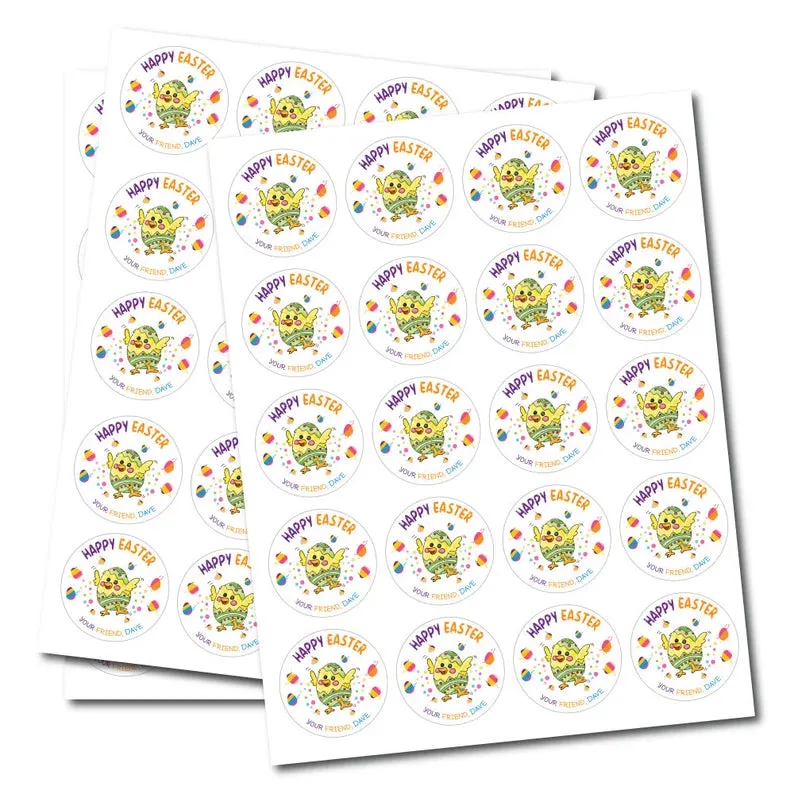 Custom Easter Chick Stickers