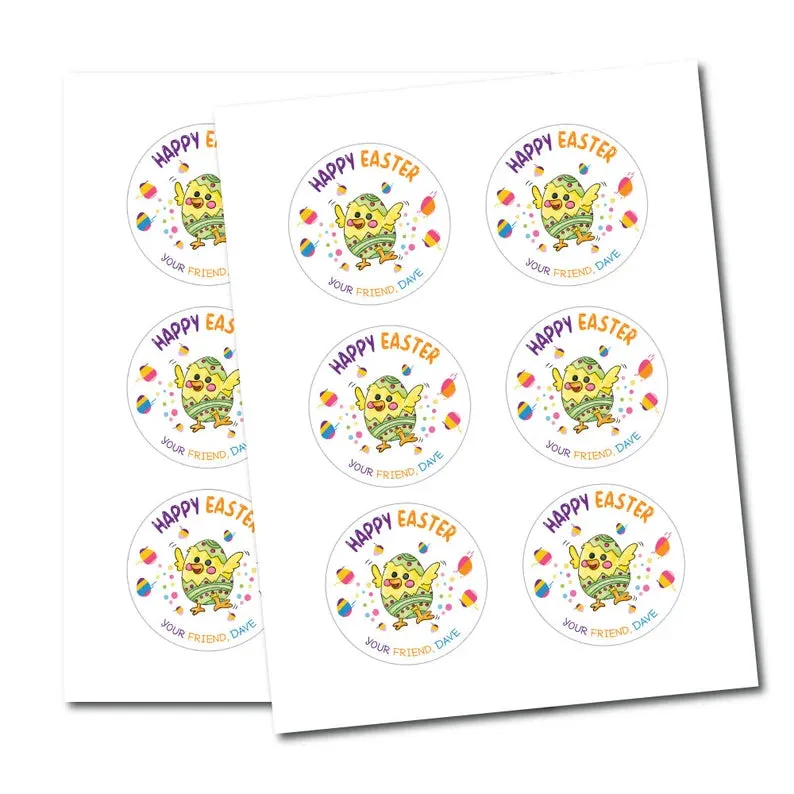 Custom Easter Chick Stickers