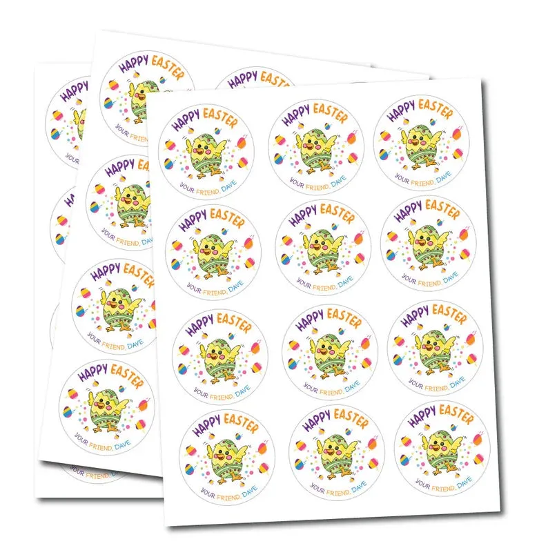 Custom Easter Chick Stickers