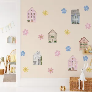 Cute Houses Wall Decal Set