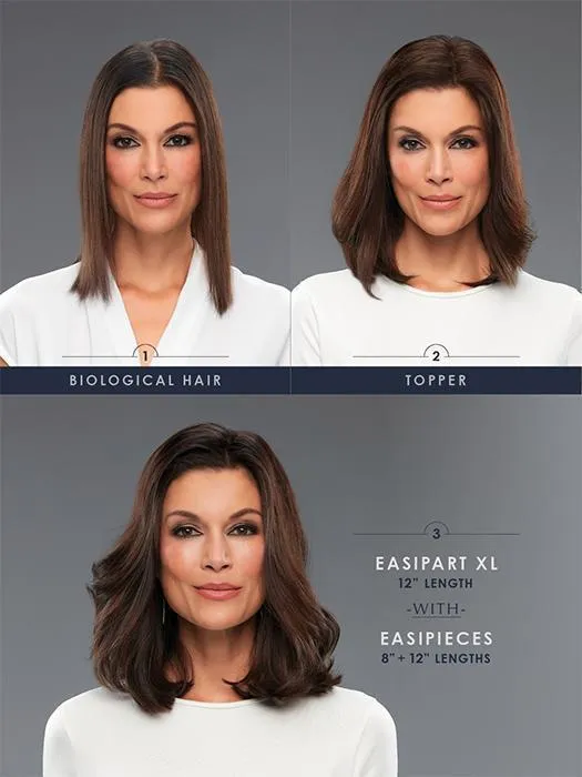 easiPieces 12" L x 4" W | Remy Human Hair Piece (1 Piece)