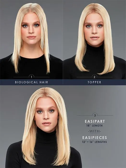 easiPieces 12" L x 9" W | Remy Human Hair Piece (1 Piece)