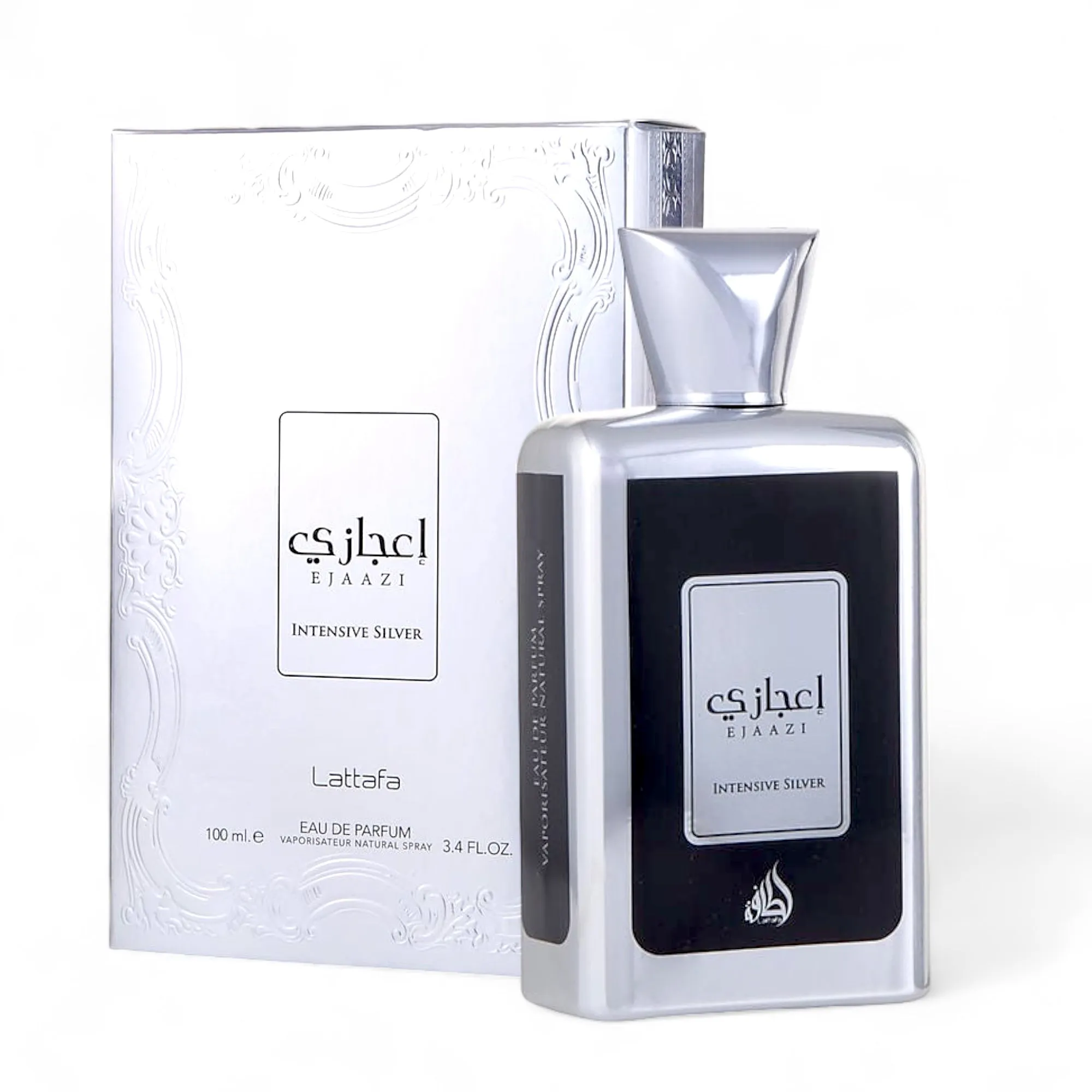 Ejaazi Intensive Silver by Lattafa Eau de Parfum Unisex 3.4 oz