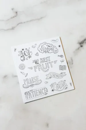 Faith Colorable Stickers