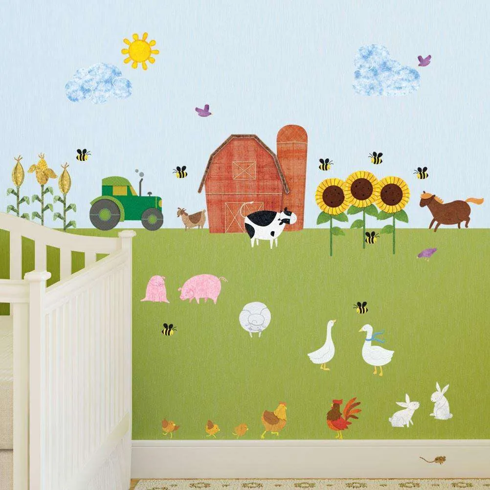 Farm Wall Decals – Peel & Stick Farm Theme Wall Mural Sticker Kit - MINI SET