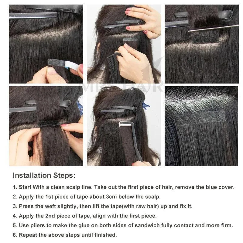 Fine Hair Transformation: Seamless Skin Weft Tape Extensions for Natural Look