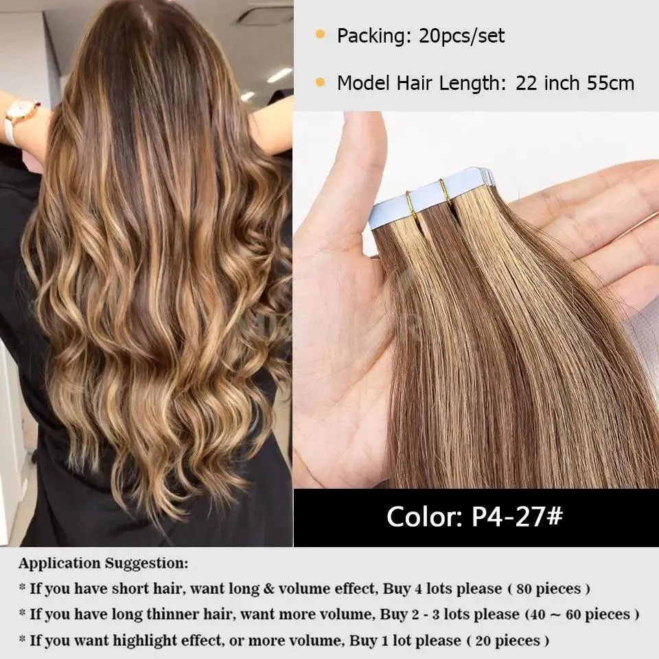 Fine Hair Transformation: Seamless Skin Weft Tape Extensions for Natural Look