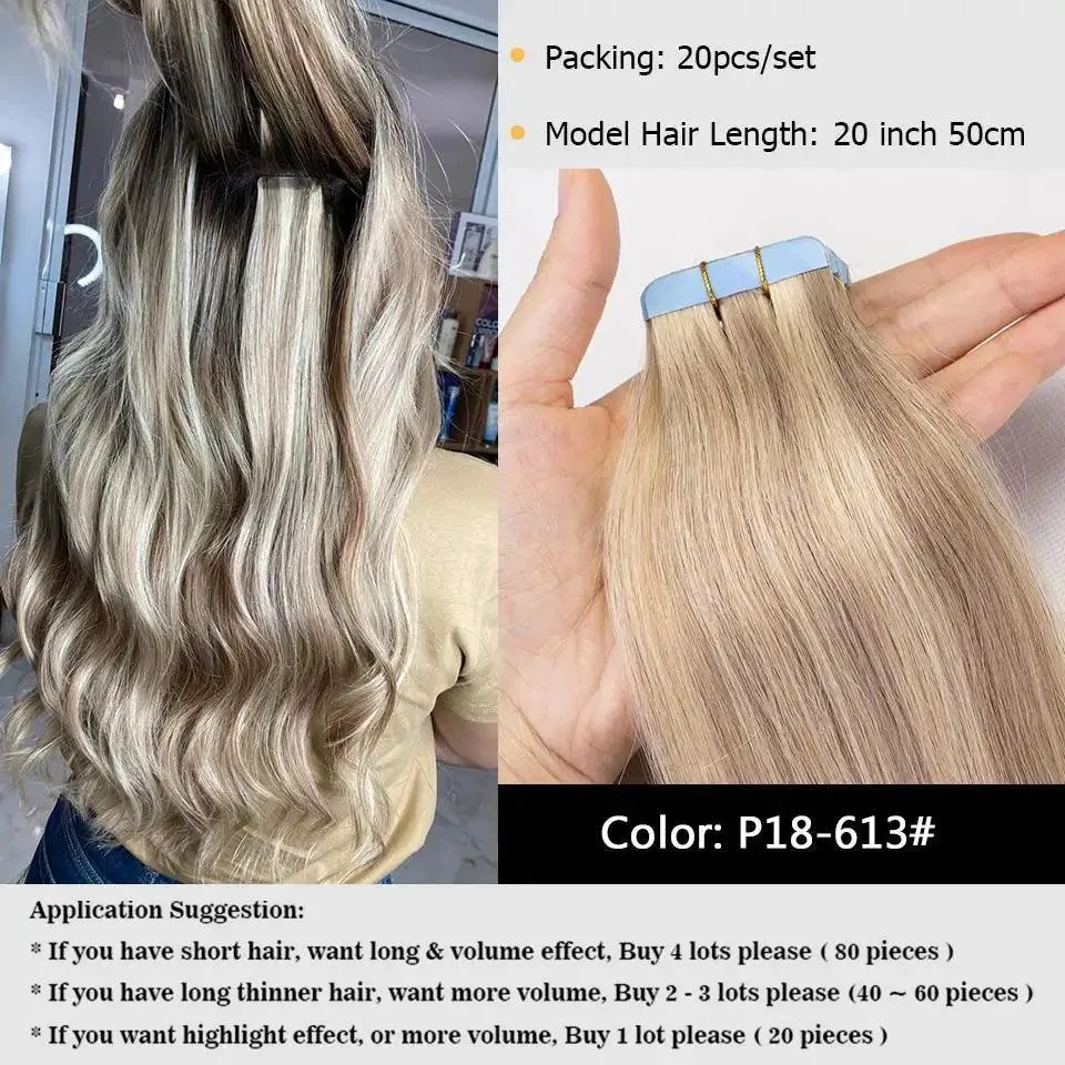 Fine Hair Transformation: Seamless Skin Weft Tape Extensions for Natural Look