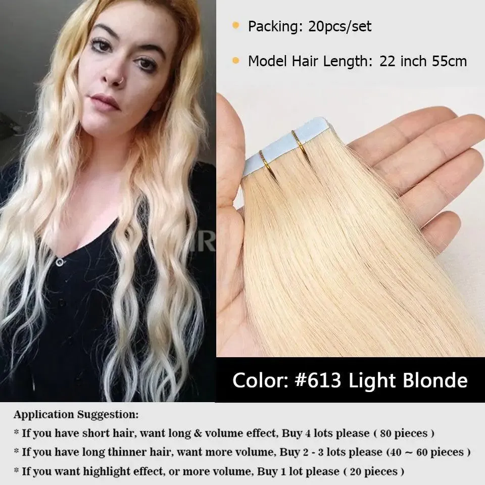 Fine Hair Transformation: Seamless Skin Weft Tape Extensions for Natural Look