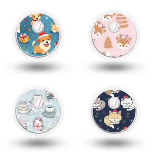 Freestyle Libre 3 sensor sticker combo pack: Cute Christmas animals