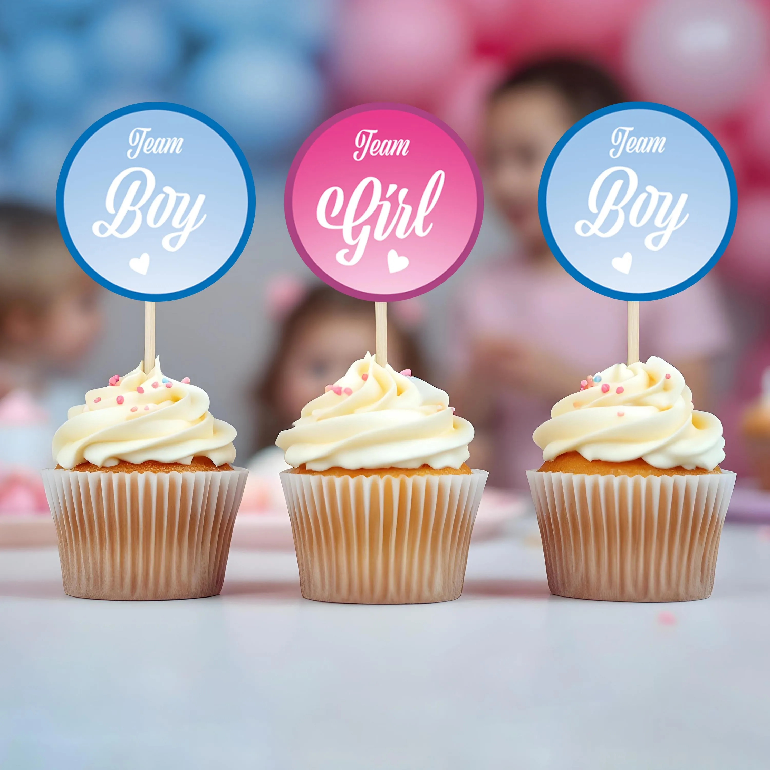 Gender Reveal Party Decal Set | Personalized Boy or Girl Stickers | Ice Cream Theme Party Decor | DIY Baby Shower Decorations Labels *!