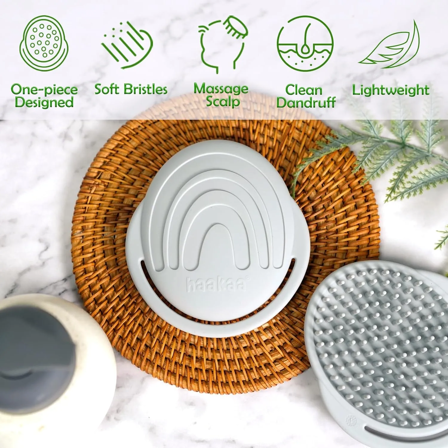 Haakaa Silicone Shampoo Brush - Grey